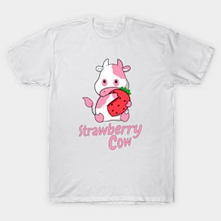 Strawberry cow Design T-Shirt